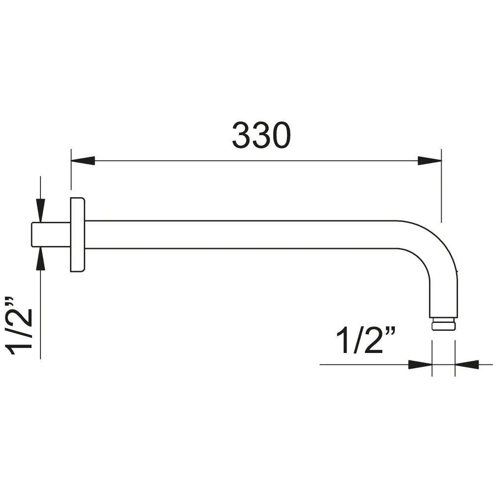 LUZIA ROUND WALL-MOUNTED SHOWER ARM