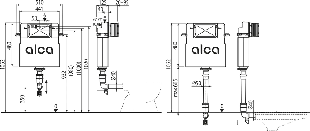 BASICMODUL WC WALL CONCEALED TANK