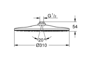 GROHE RAINSHOWER MONO 310 HEAD SHOWER 1 SPRAY