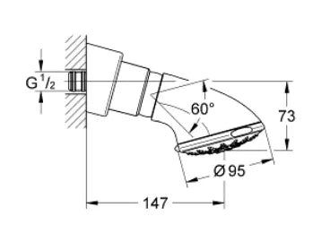 GROHE RELEXA 100 FIVE HEAD SHOWER 5 SPRAYS