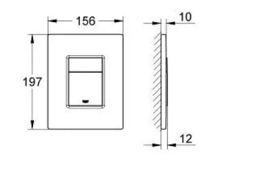 GROHE SKATE COSMOPOLITAN WALL PLATE ALPINE WHITE
