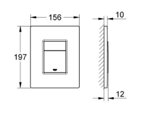 GROHE SKATE COSMOPOLITAN WALL PLATE PHANTOM BLACK