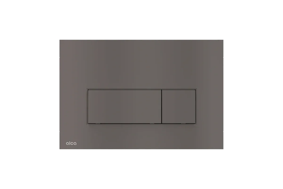 FLUSH PLATE FOR PRE-WALL INSTALLATION SYSTEMS GUN METAL MAT (ALCADRAIN)