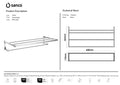 SANCO Towel Rack White Matt technical drawing and dimensions