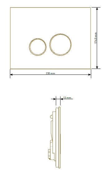 BUTTON GOLD GLASS 111999