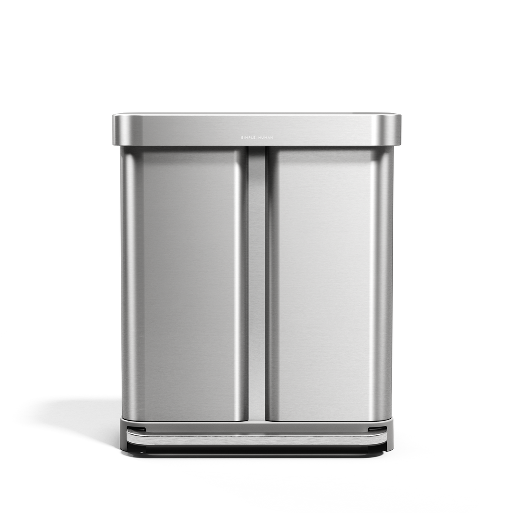 Simplehuman CW2116 brushed stainless steel bin - product view 1