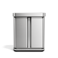 Simplehuman CW2116 brushed stainless steel bin - product view 1
