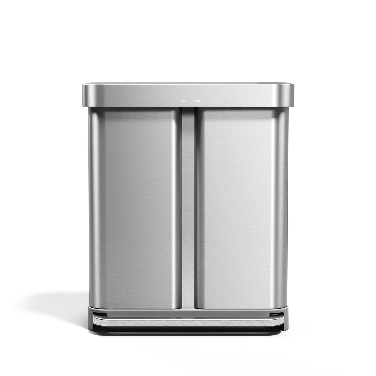 Simplehuman CW2116 brushed stainless steel bin - product view 1