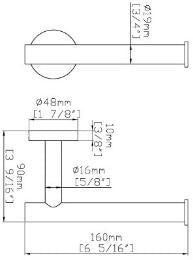 SKY HOTEL TOILET ROLL HOLDER – Chrome — technical drawing