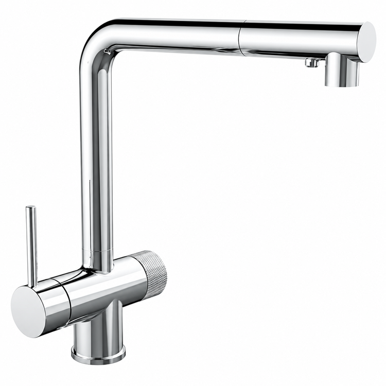 SKY TOP 3-WAY SINK MIXER PULL-OUT SPRAY BRASS CHROME
