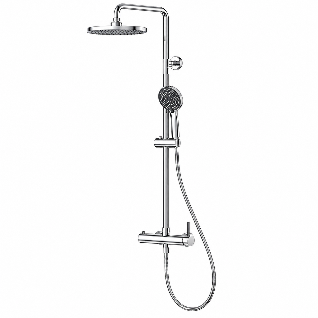 SKY COOL RAINSHOWER SYSTEM MIXER 250MM SHOWER HEAD BRASS CHROME