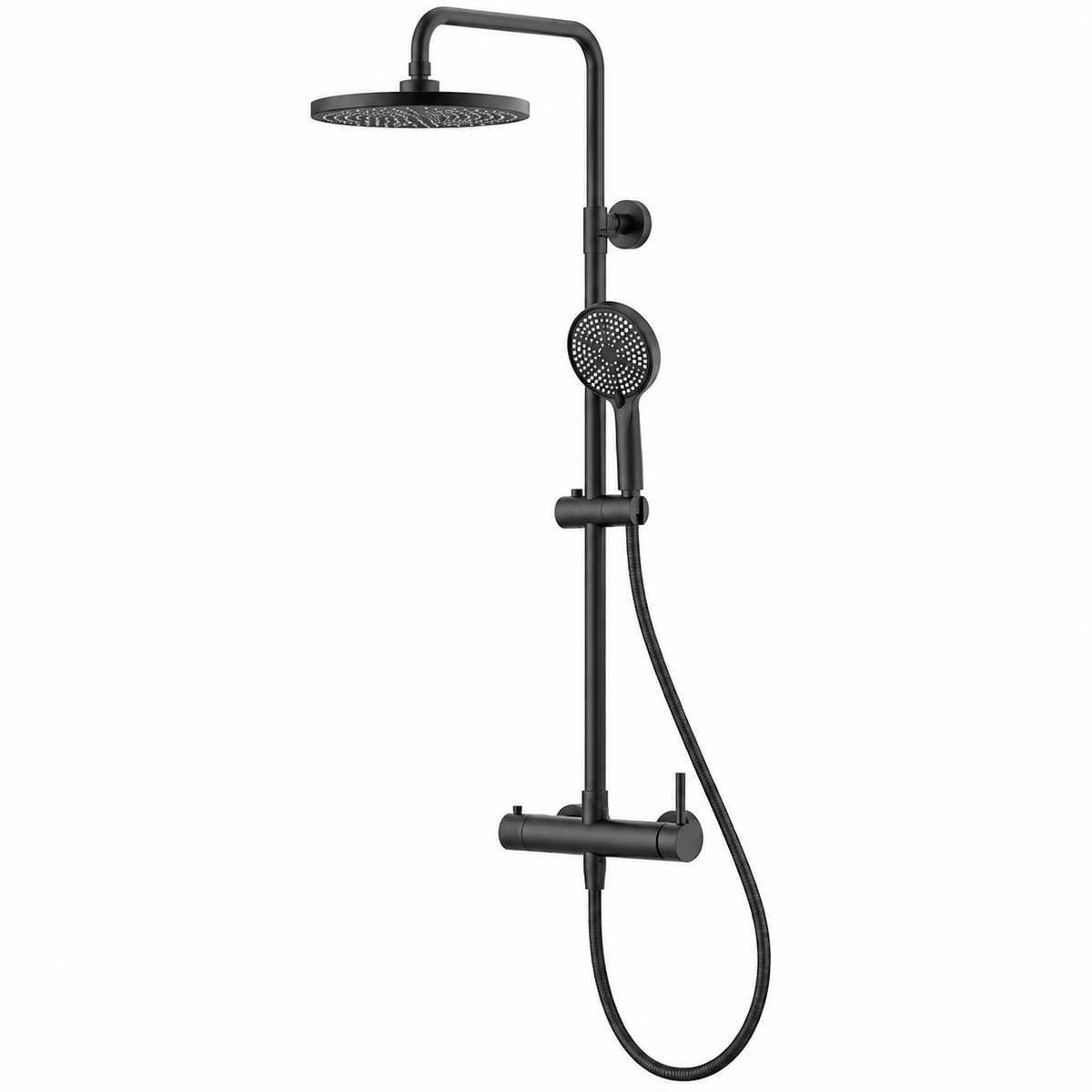 SKY COOL RAINSHOWER SYSTEM MIXER 250MM SHOWER HEAD BRASS BLACK MATT