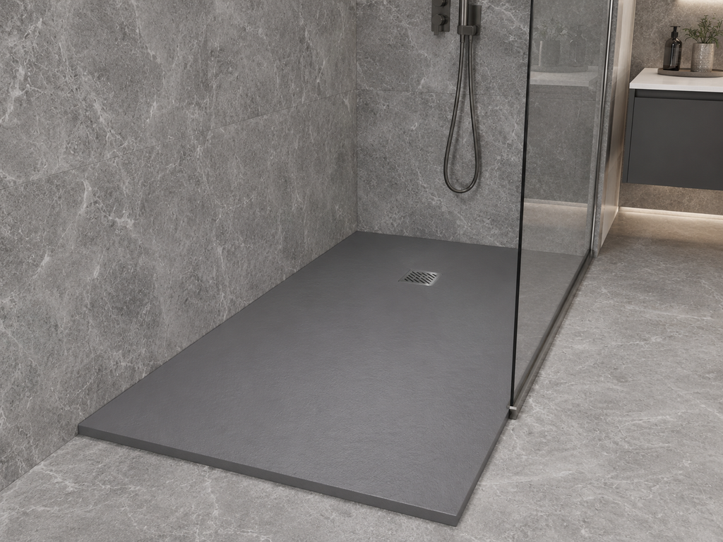 Slate anti-slip shower tray