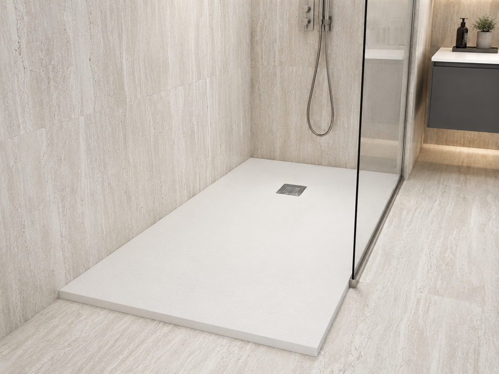 Slate anti-slip shower tray