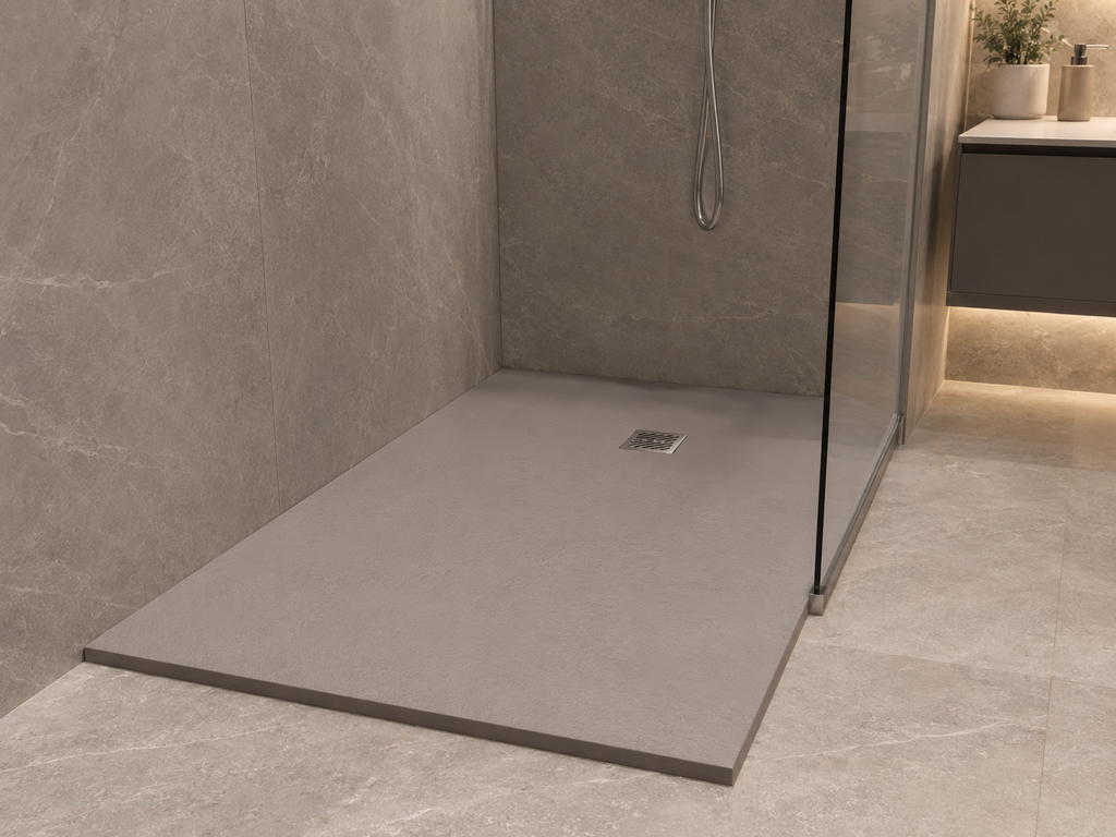 Slate anti-slip shower tray