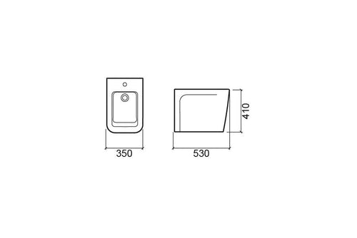 SND854 (127410) ADVANCE FLOOR STANDING BACK TO WALL BIDET