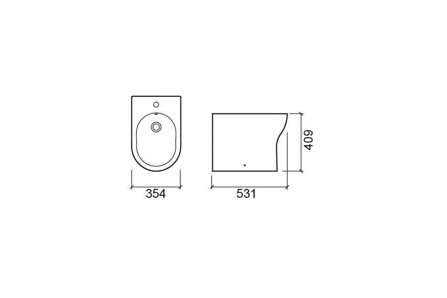 SND863 (142420) WINNER BACK TO WALL BIDET