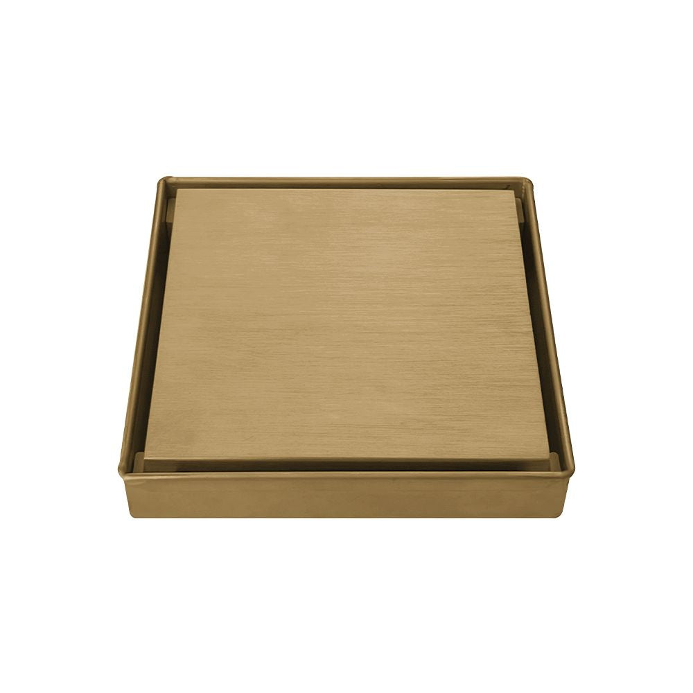 ORABELLA SHOWER DRAIN BRUSHED GOLD 13X13cm