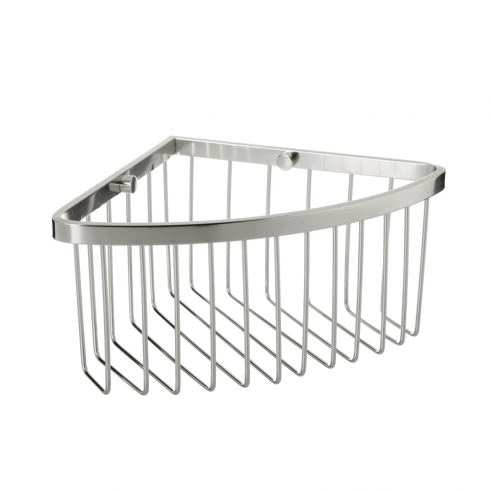 TATAY ALUMINIUM + QF CORNER STORAGE BASKET ALUMINIUM + QF SATIN CHROME