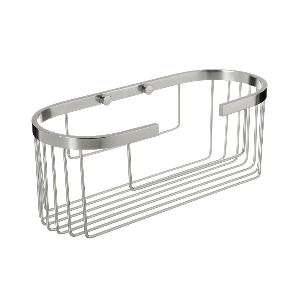 TATAY ALUMINIUM + QF OVAL STORAGE BASKET ALUMINIUM + QF SATIN CHROME
