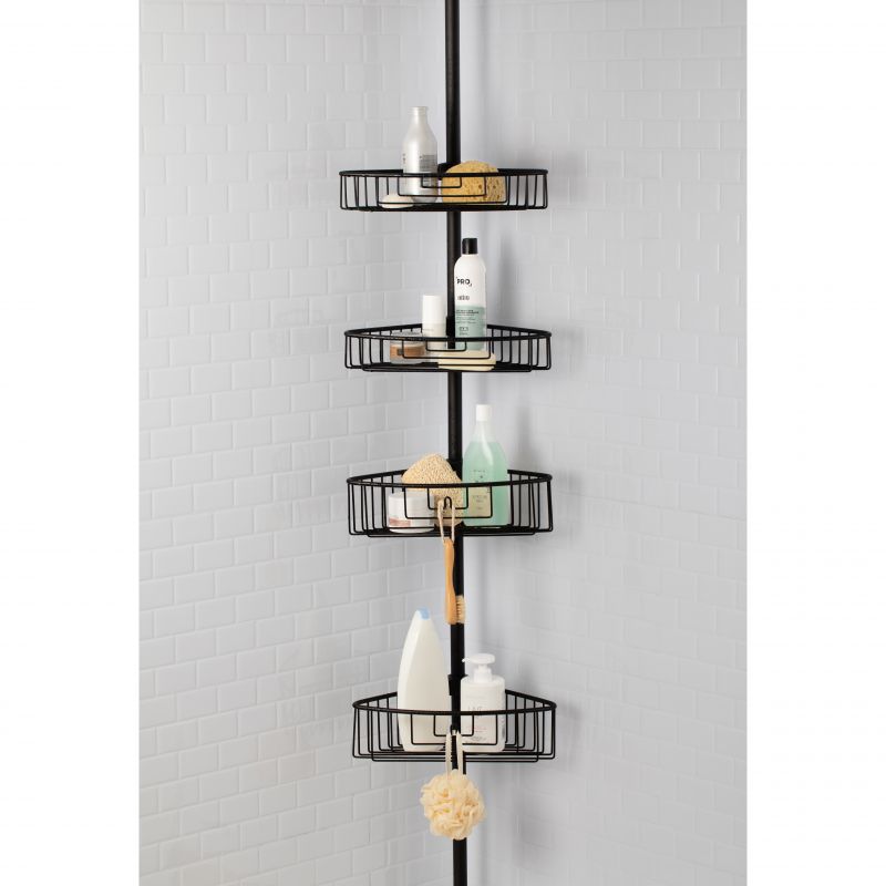 TATAY TELESCOPIC BAR 4 BASKETS BLACK