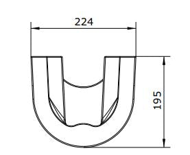 (103300 & 103200) AVEIRO WALL HUNG BASIN WITH PEDESTAL 550x455x150MM