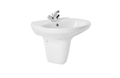 (103310 & 103220) AVEIRO WALL HUNG BASIN WITH HALF PEDESTAL 595x505x150MM