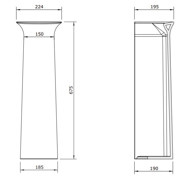 (103200) AVEIRO PEDESTAL 224x190x675MM