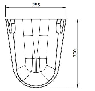 (110300&110220) CETUS WALL HUNG BASIN WITH HALF PEDESTAL 559x435x150MM