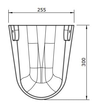 (110220) CETUS WALL HUNG PEDESTAL 300x255x345MM