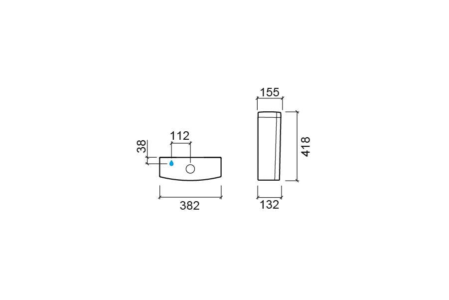 (137111004LM) SANIBOLD CISTERN WITH MECHANISM