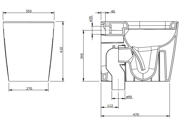 (127011) ADVANCE FLOOR STANDING TOILET