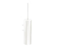 WHITE WALL MOUNTED TOILET BRUSH WITH SHORT HANDLE