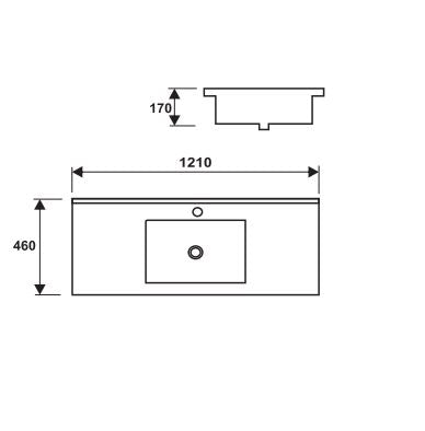 JASPER ABOVE COUNTER FURNITURE BASIN 1210x460x170MM detail 2