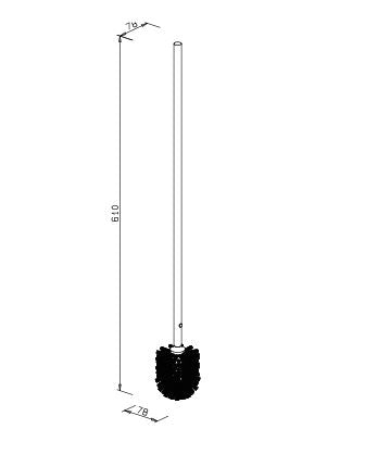 TOILET BRUSH WITH LONG HANDLE detail 2