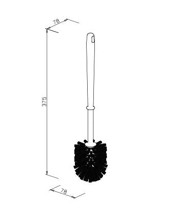 TOILET BRUSH WITH SHORT HANDLE detail 2