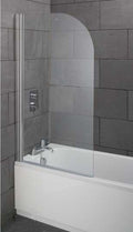 SINGLE ROUND BATH SCREEN CLEAR GLASS 800x1400MM