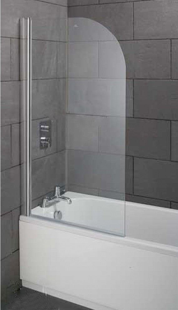 SINGLE ROUND BATH SCREEN CLEAR GLASS 800x1400MM