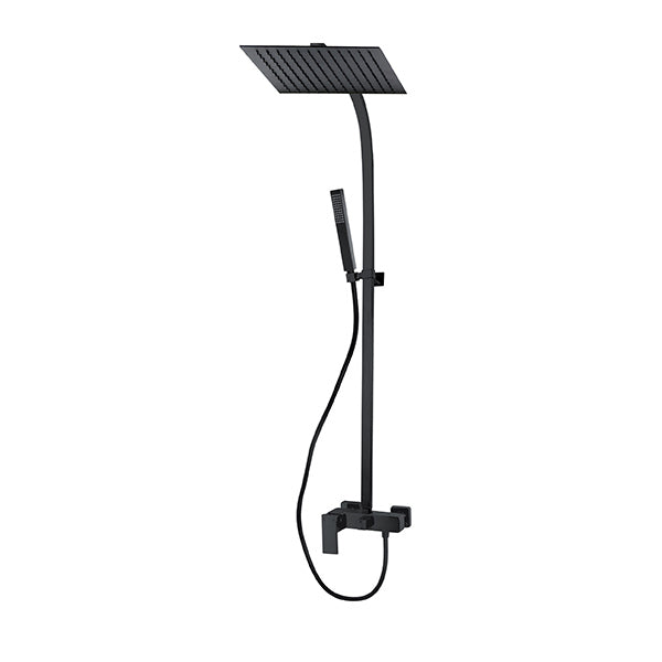 COMPLETE BLACK MATTE SHOWER COLUMN