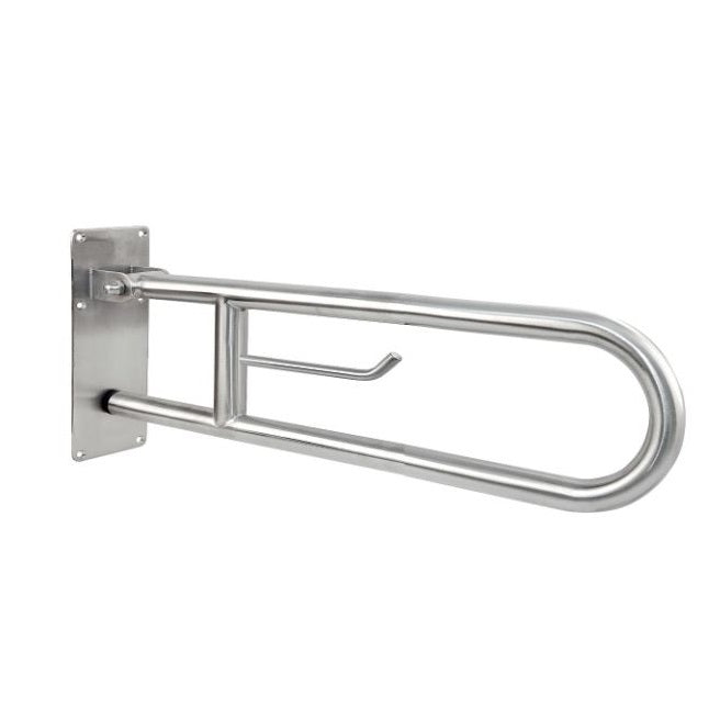ACCESSIBLE (AMEA) SATIN RECLINING BATH HANDLE WITH PAPER HOLDER