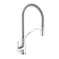KITCHEN MIXER WITH SIDE LEVER AND SWIVEL SPRING
