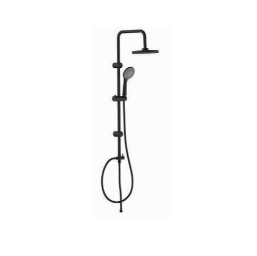 COMPLETE ADJUSTABLE BLACK SHOWER COLUMN
