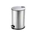 SILVER SATIN S/S ROUND TOILET BIN 3LT