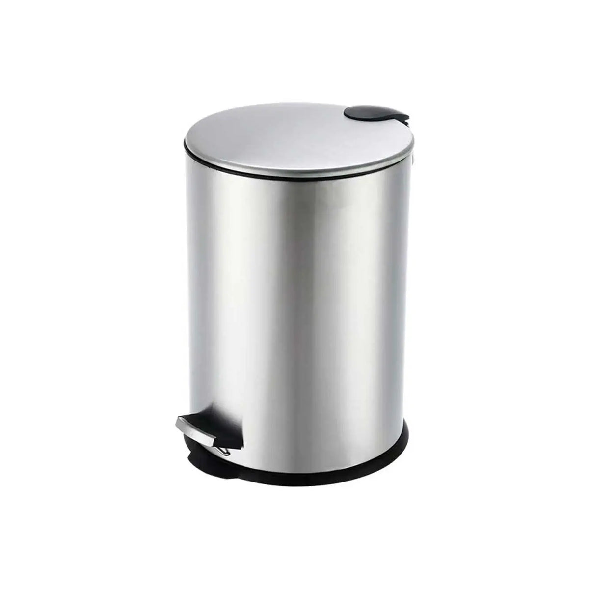 SILVER SATIN S/S ROUND TOILET BIN 3LT