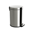 BRUSHED NICKEL ROUND SOFT CLOSE REFUSE BIN 6LT