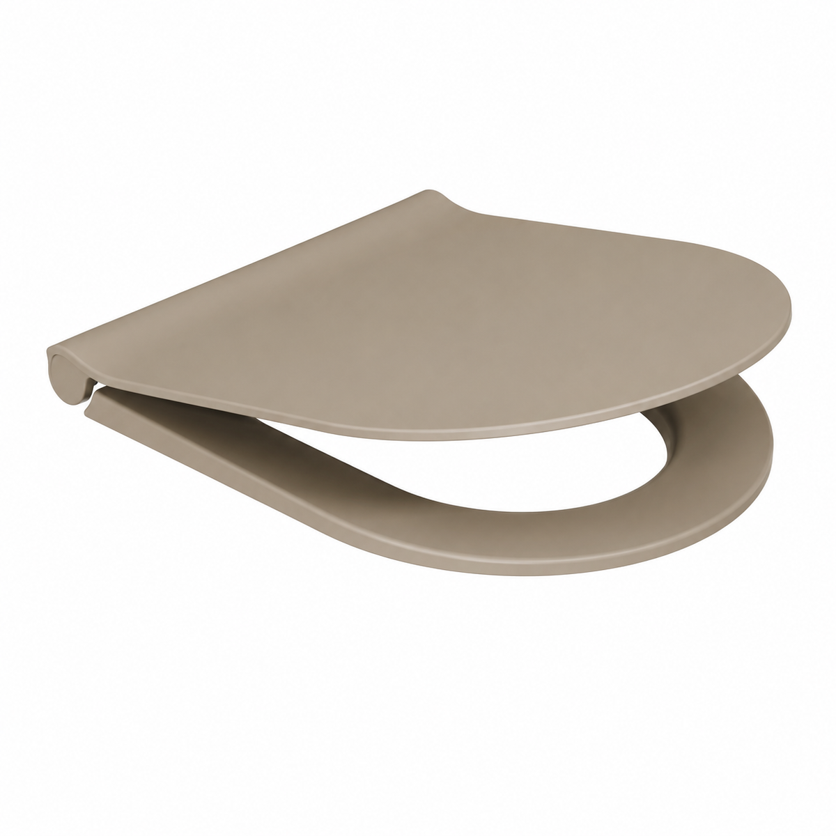 MIRTO MATT BEIGE SOFT CLOSE SEAT COVER WITH METAL HINGES