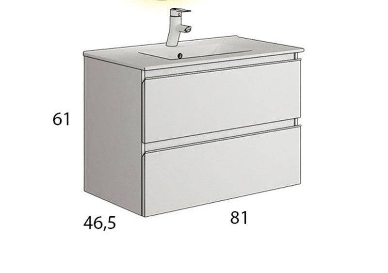 INGLET GLOSSY WHITE WALL HUNG CABINET