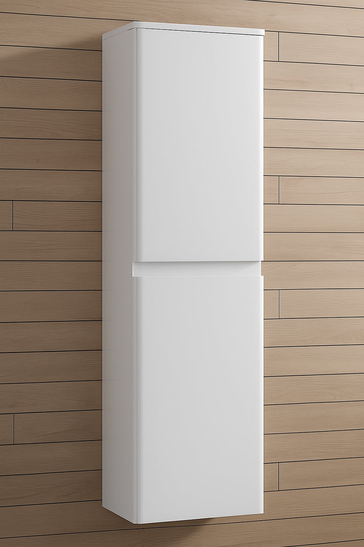 CURVE SIDE CABINET WHITE H1700xW400xD350